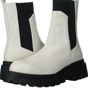 Dolce Vita Black and White Combat Boots